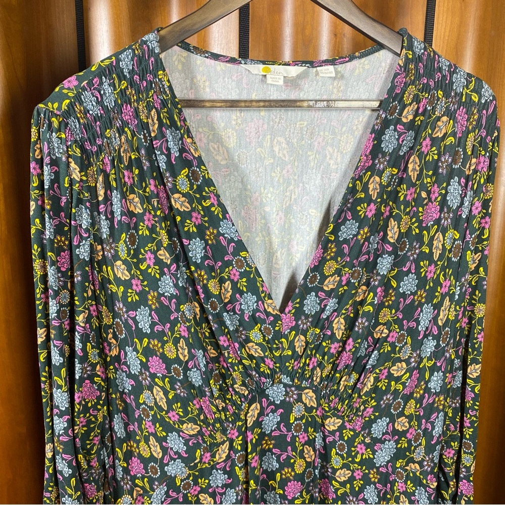 Boden Jersey Midi Tea Dress Chatsworth Green, Lotus Petal - Size 16/18 Regular - Picture 6 of 13